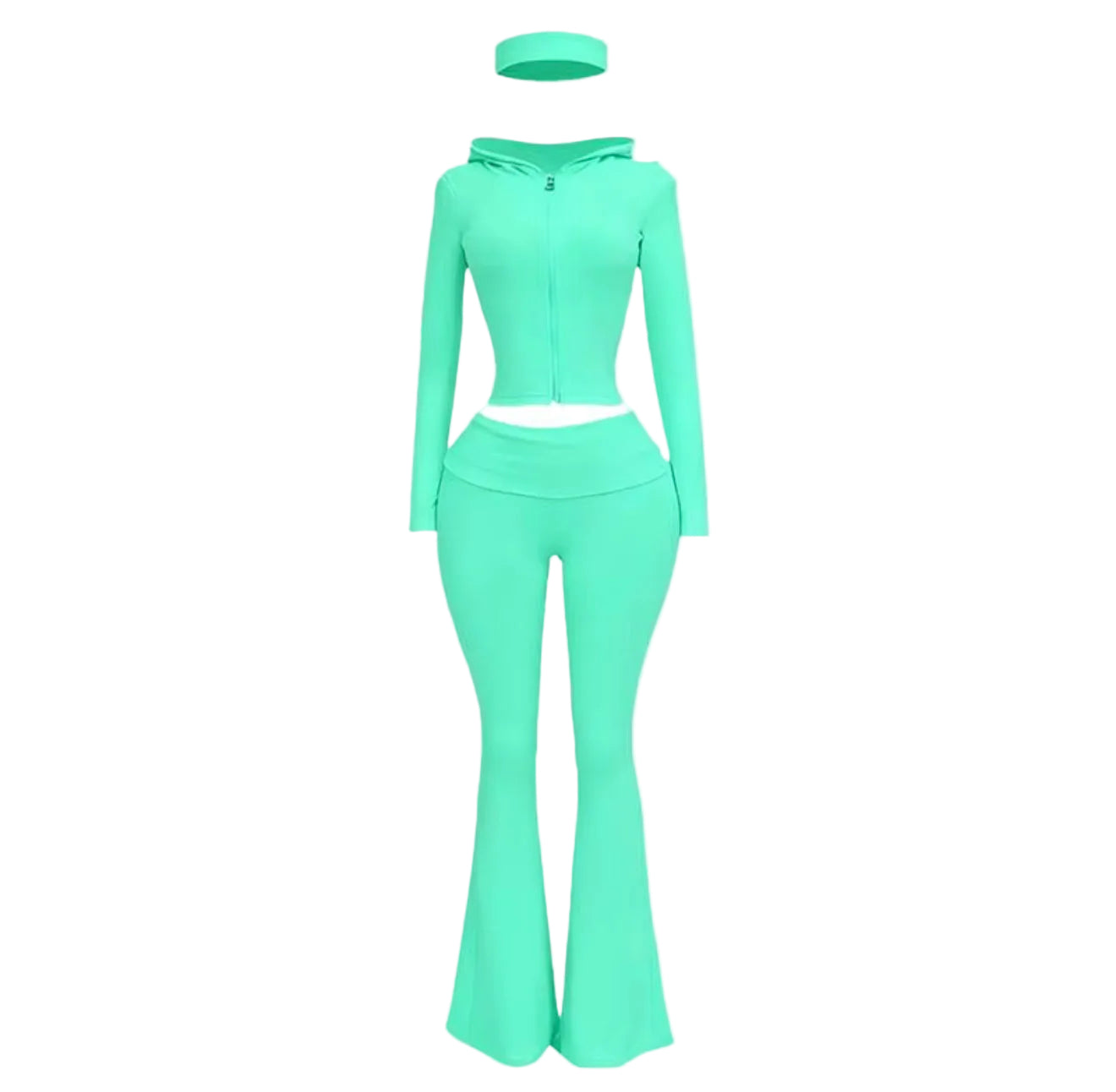 Teal long sleeve 3 piece lounge set